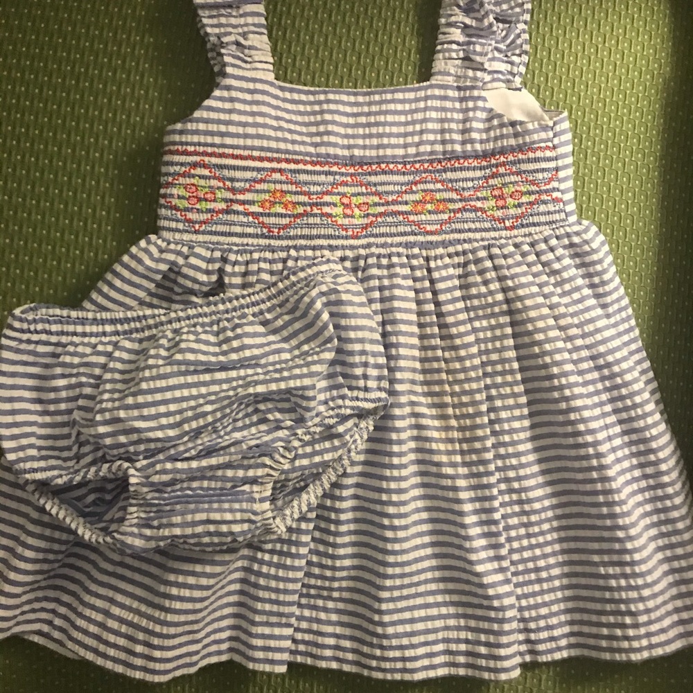 Bonnie baby smocked dress with bloomers